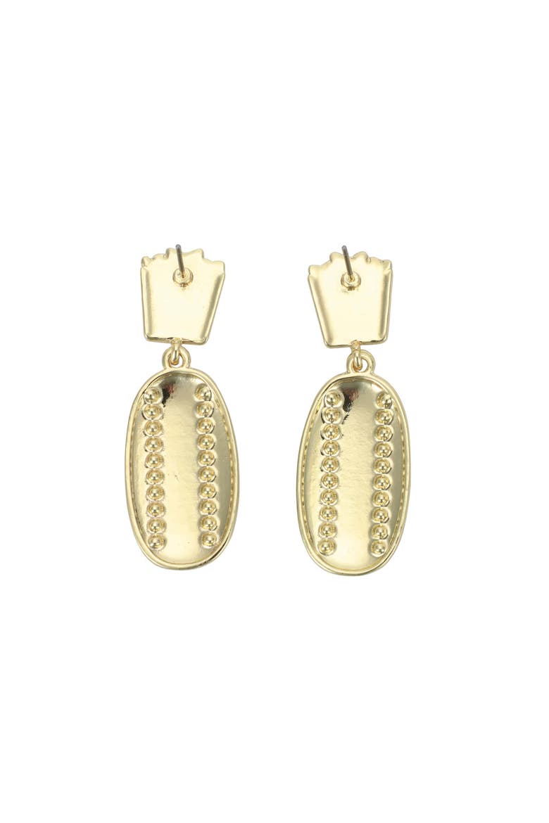 Hot Dog and Fries Rhinestone Drop Earrings - Hypoallergenic Gold-Tone Post with Enamel Epoxy Novelty Design, 1.75 Inch, Alternate, color, Multicolor