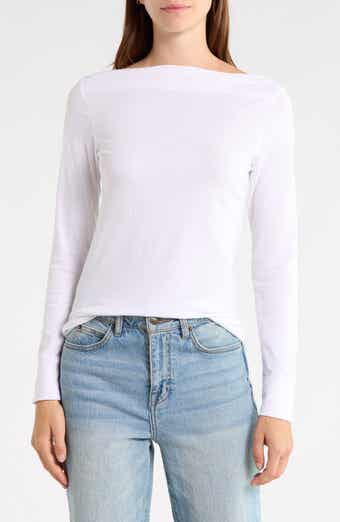 Boatneck Long Sleeve Top