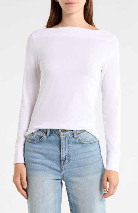 Boatneck Long Sleeve Top