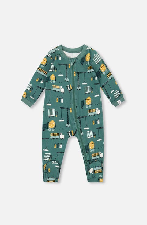 One-Piece Organic Cotton Pajama Construction (Baby)