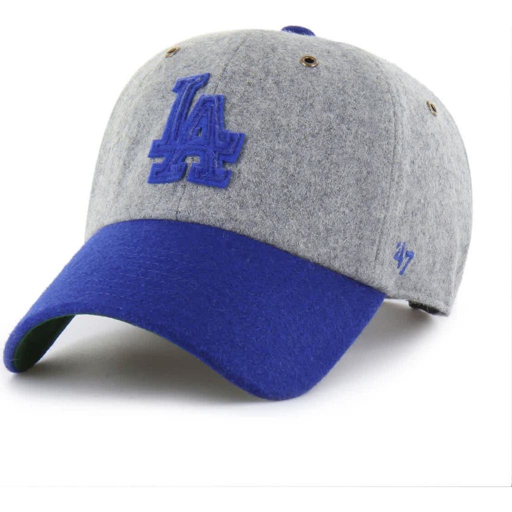 Men's '47 Gray/Royal Los Angeles Dodgers Golden Age Wool Clean Up Adjustable Hat at Nordstrom