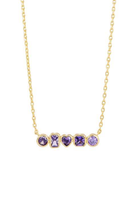 Bezel Set Multi Shape Necklace