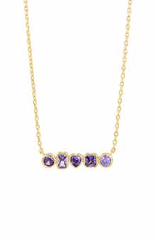 Bezel Set Multi Shape Necklace