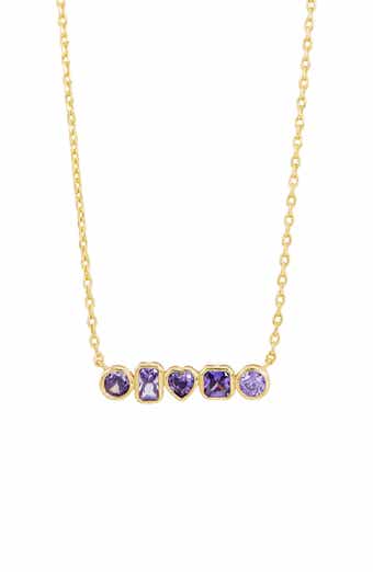 Bezel Set Multi Shape Necklace