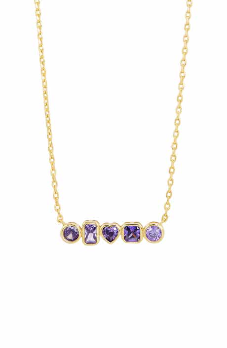 Bezel Set Multi Shape Necklace