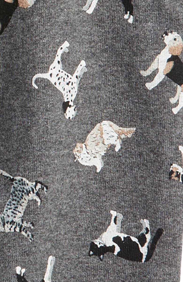 Peek Essentials Puppies Print Cotton Romper, Alternate, color, 