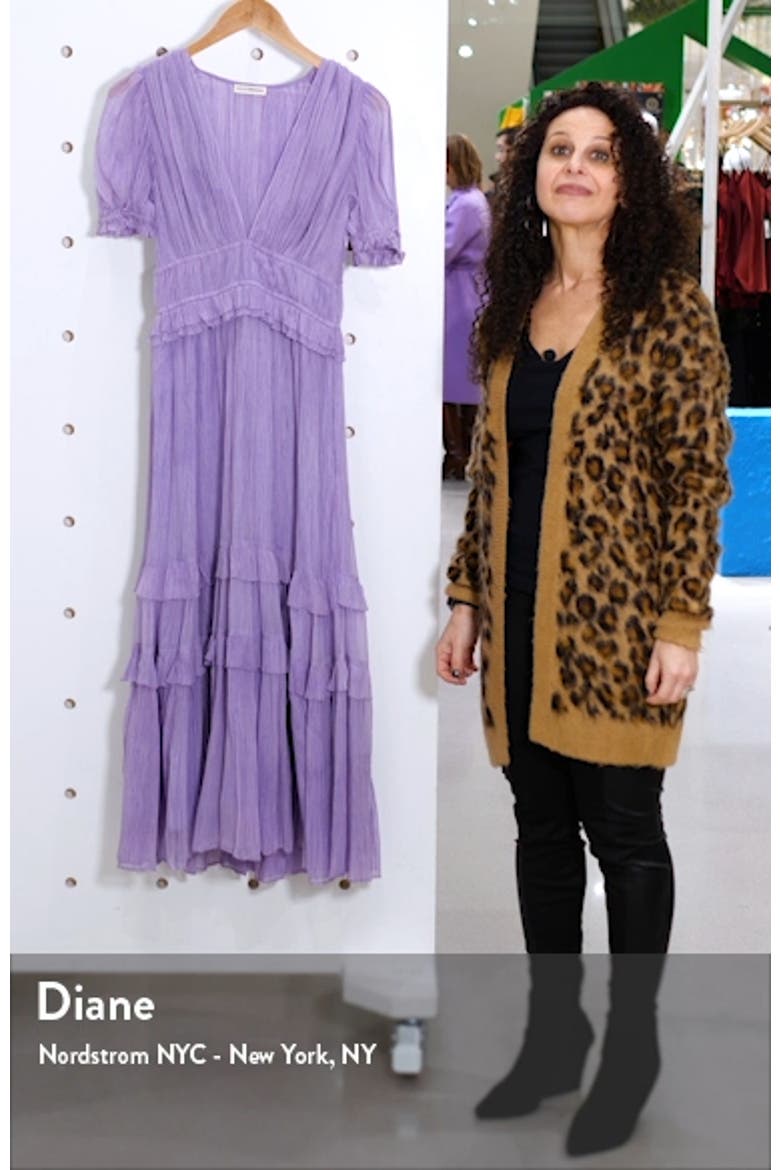 Elodie Pleated Silk Midi Dress video