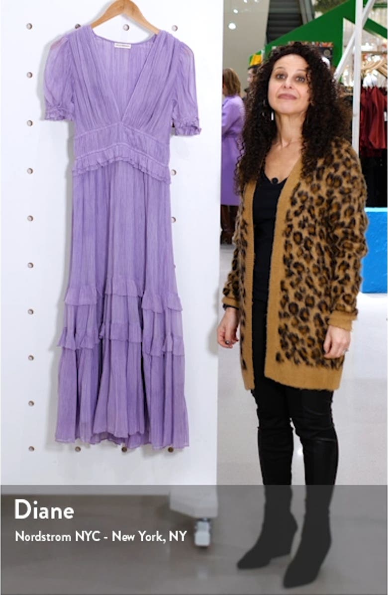 Elodie Pleated Silk Midi Dress, sales video thumbnail