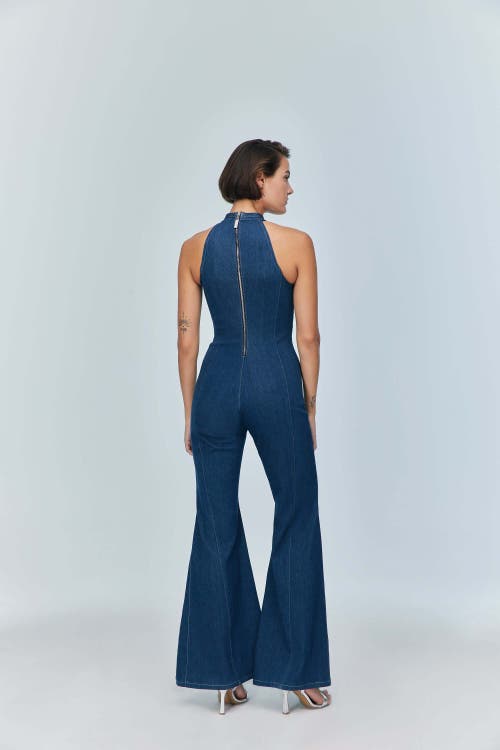 Jendue Us Sosa Maxi Denim Jumpsuit In Blue