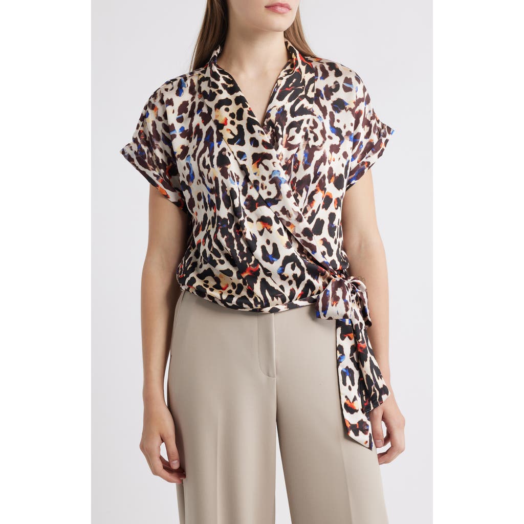 Tahari Asl Side Tie Wrap Top