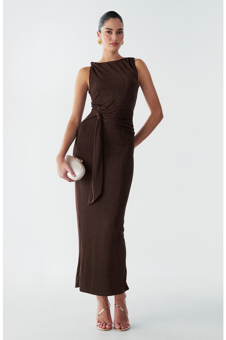 Arnah Maxi Dress, Main, color, Chocolate