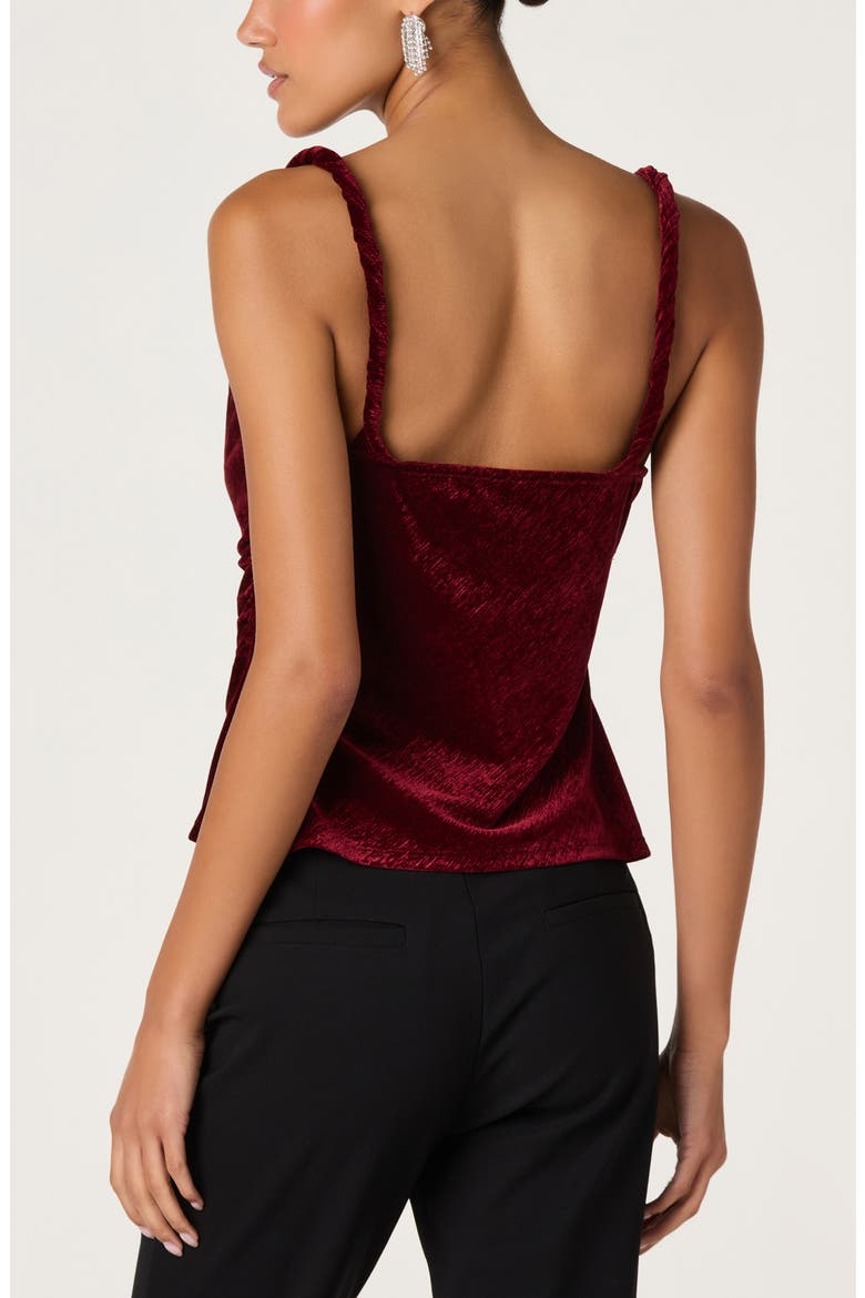 Berlyn Cowl Neck Velvet Camisole, Alternate, color, WINE
