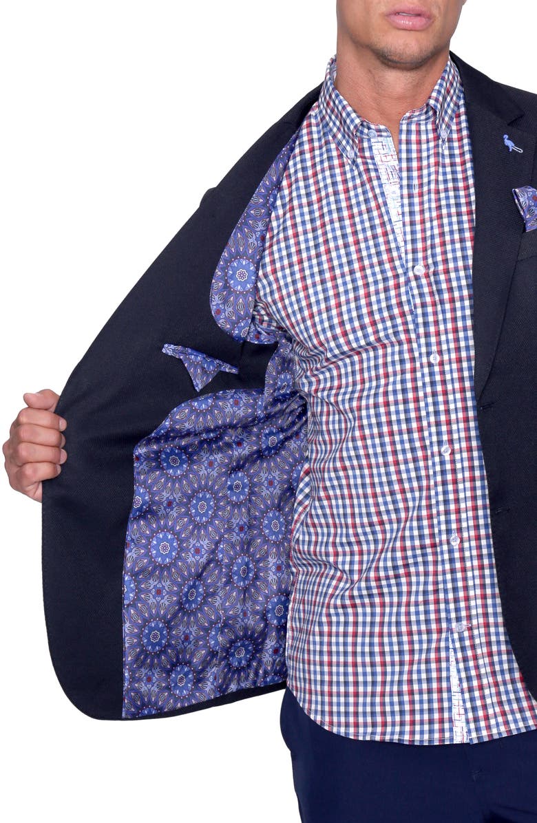 TailorByrd Classic Textured Blue Blazer, Alternate, color, 