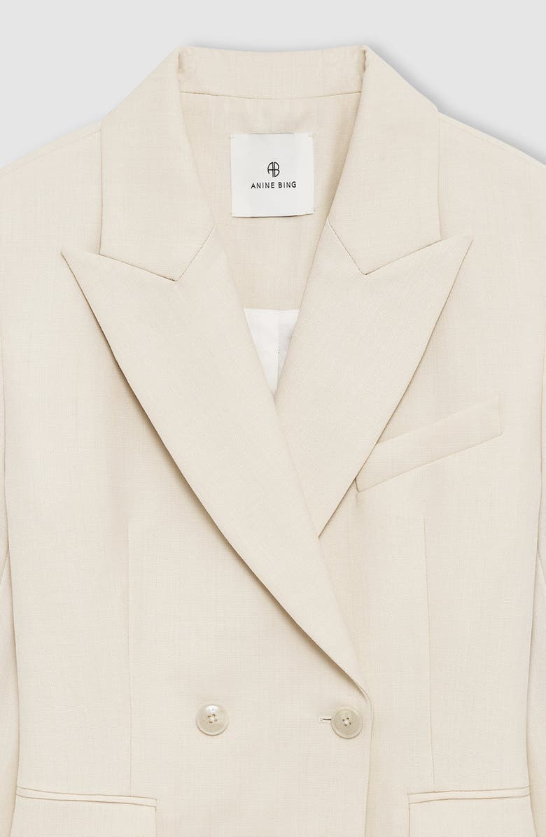 ANINE BING Tiphaine Blazer, Alternate, color, Ecru