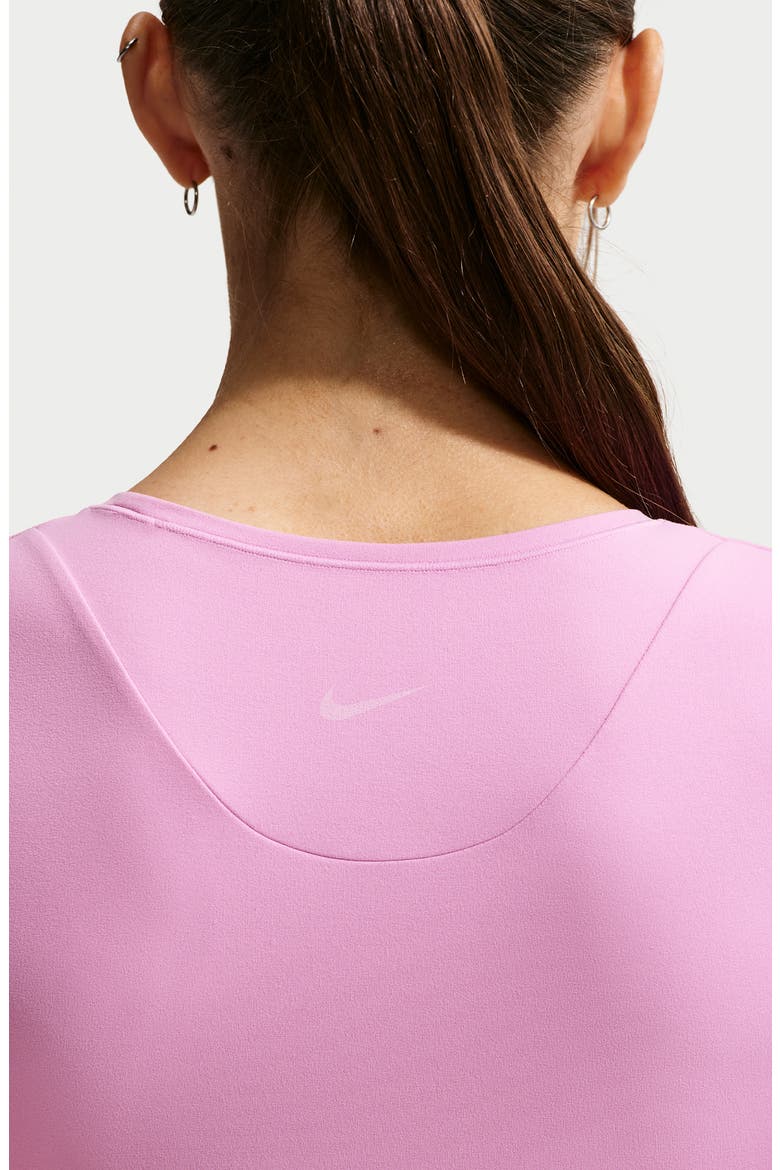 Zenvy Dri-FIT Short-Sleeve Top, Alternate, color, LIGHT MAGENTA/ WHITE