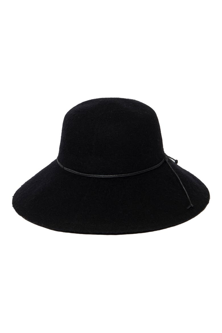Knit Floppy Hat, Main, color, BLACK