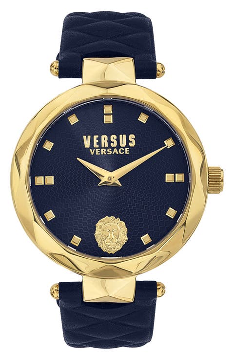 Covent Garden Leather Strap Watch, 36mm
