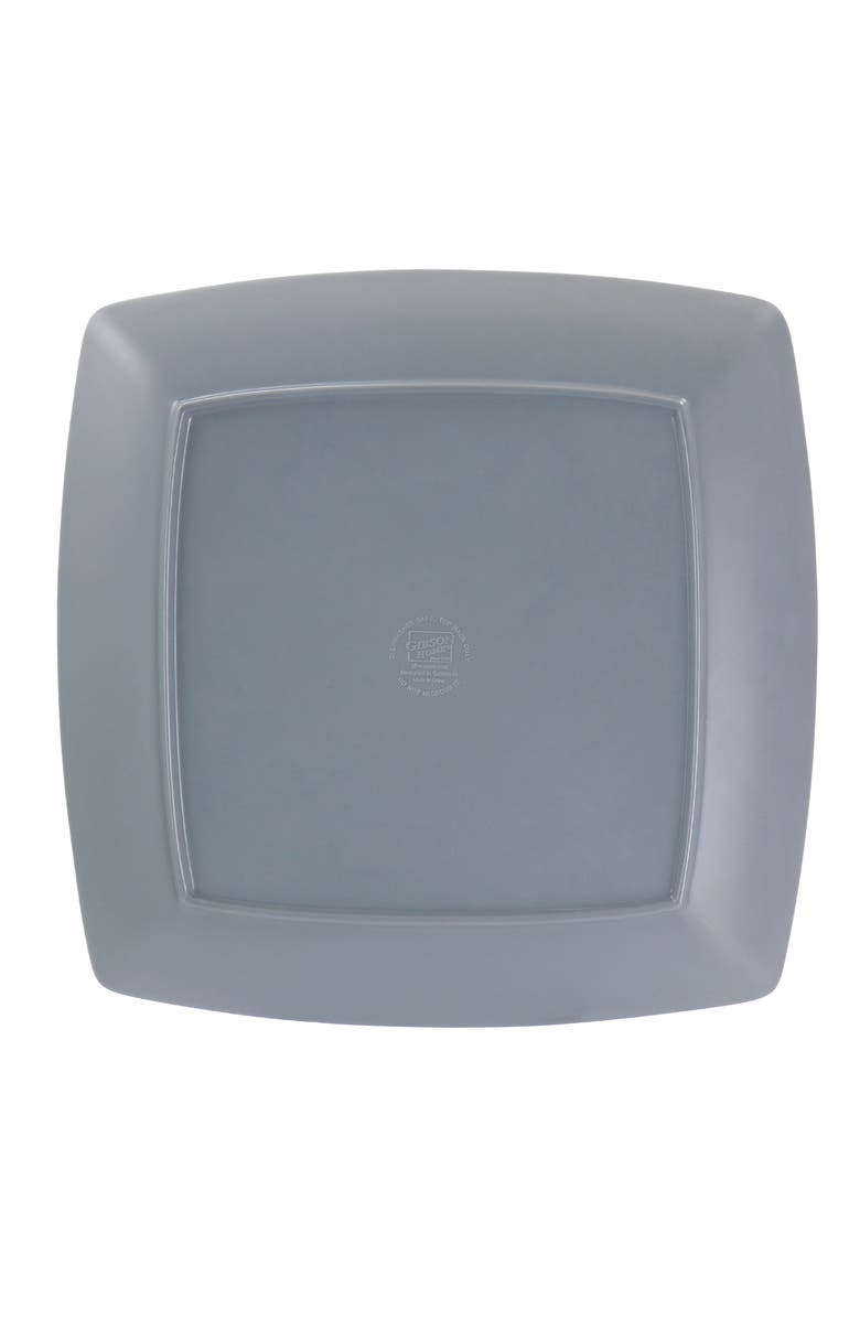 Gibson Home 12 Piece Grayson Melamine Square Dinnerware Set, Alternate, color, Grey