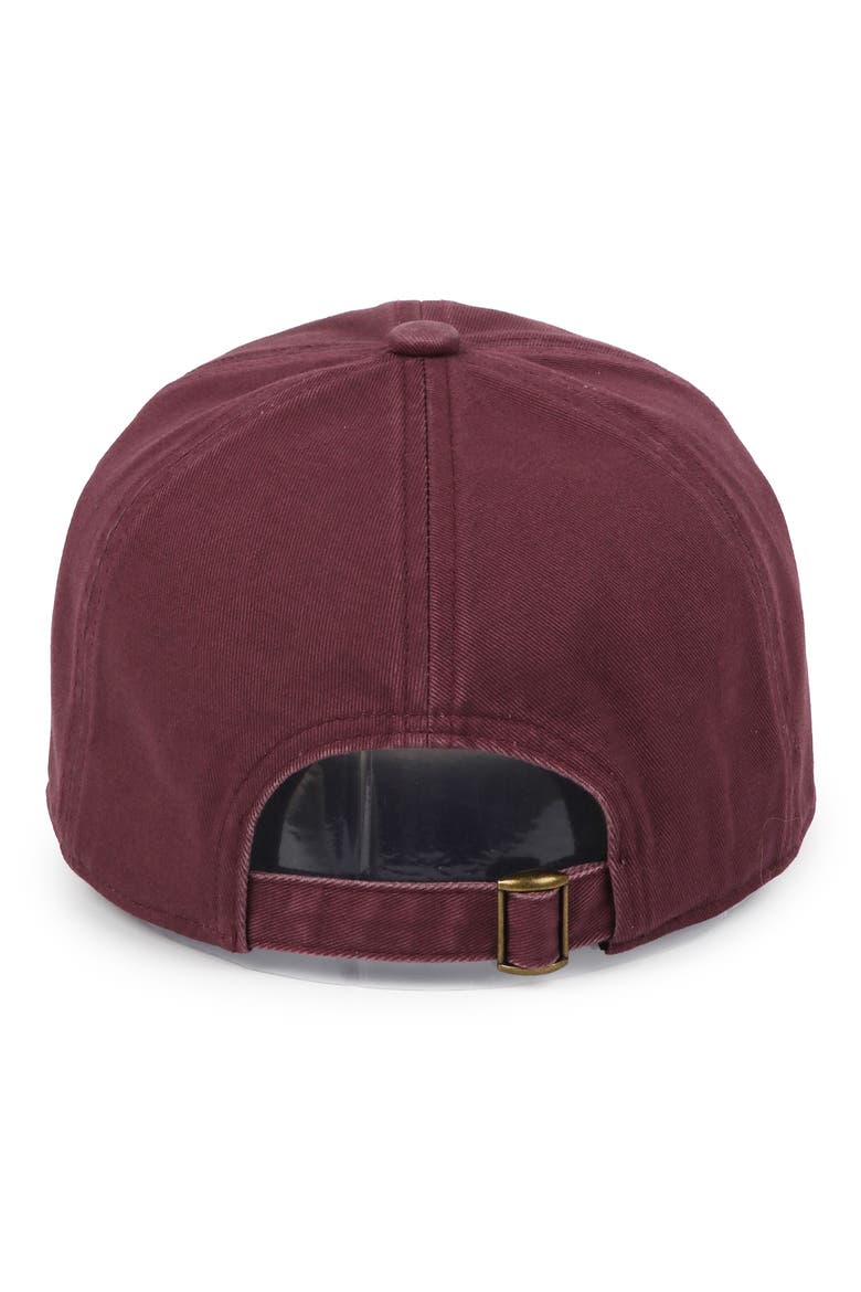 Embroidered Bear Cotton Adjustable Baseball Cap, Alternate, color, PLUM