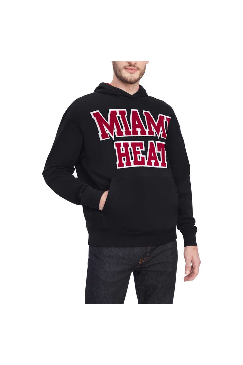 Men's Tommy Jeans Black Miami Heat Greyson Pullover Hoodie, Main, color, Black