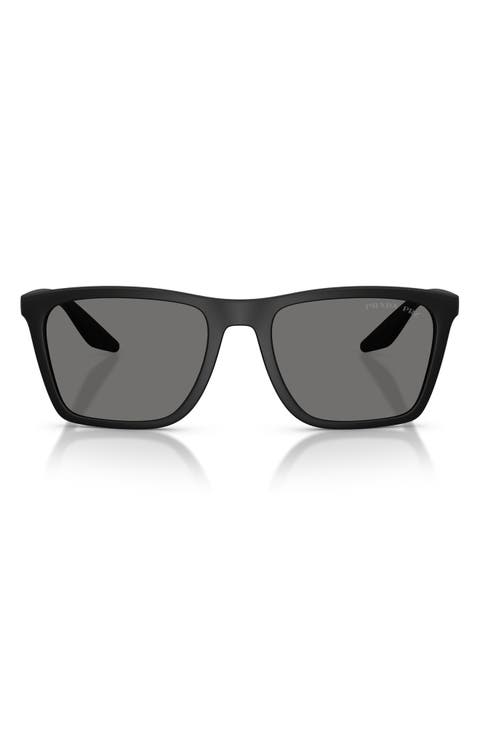 56mm Polarized Pillow Sunglasses