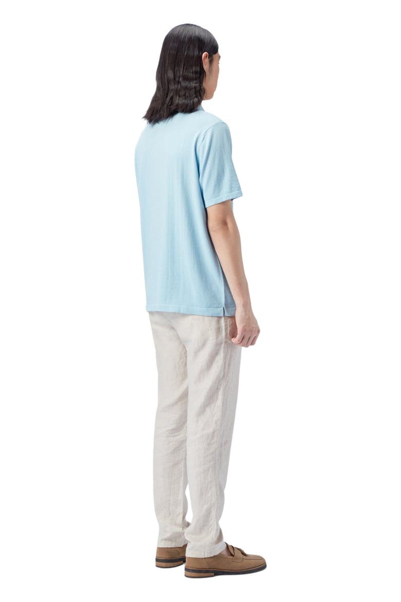 Men's Cotton Silk Cashmere Blend Polo Shirt, Alternate, color, aquamarine