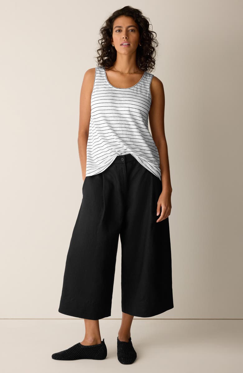 Eileen Fisher Stripe Organic Linen Tank, Alternate, color, 