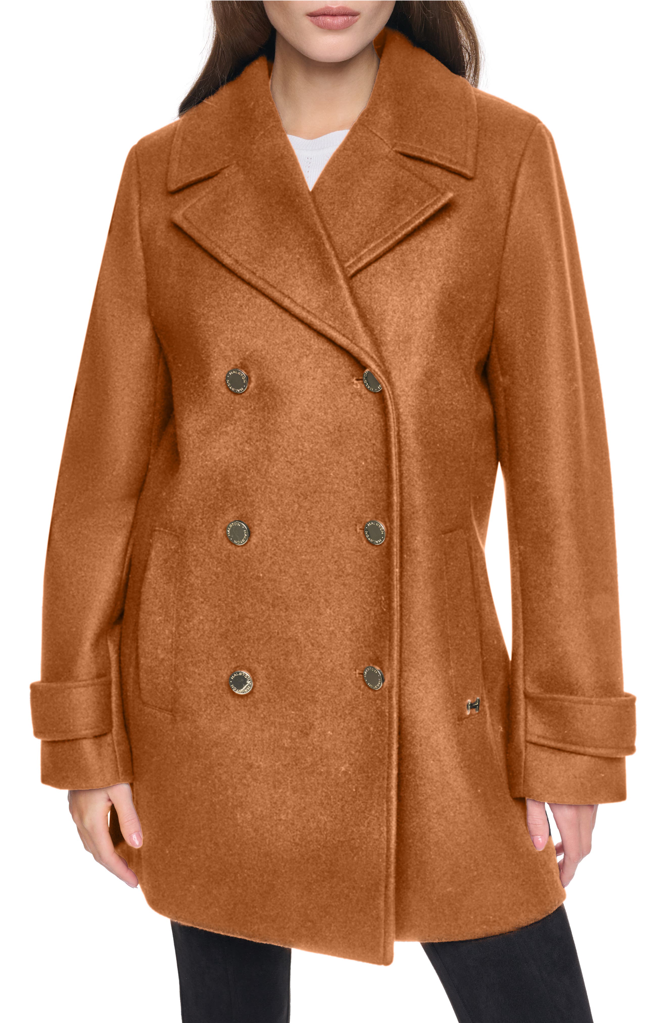 Faux Wool Peacoat