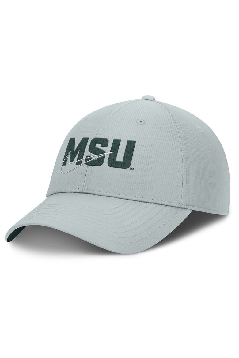 Men's Nike Gray Michigan State Spartans Club Prep Performance Adjustable Hat, Main, color, Gray
