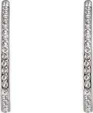 Laundry by Shelli Segal Pavé Triangular Hoop Earrings