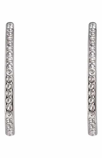Laundry by Shelli Segal Pavé Triangular Hoop Earrings