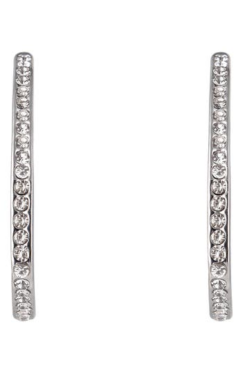Laundry By Shelli Segal Pavé Triangular Hoop Earrings In Metallic