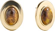 BaubleBar Samira Tiger's Eye Stud Earrings