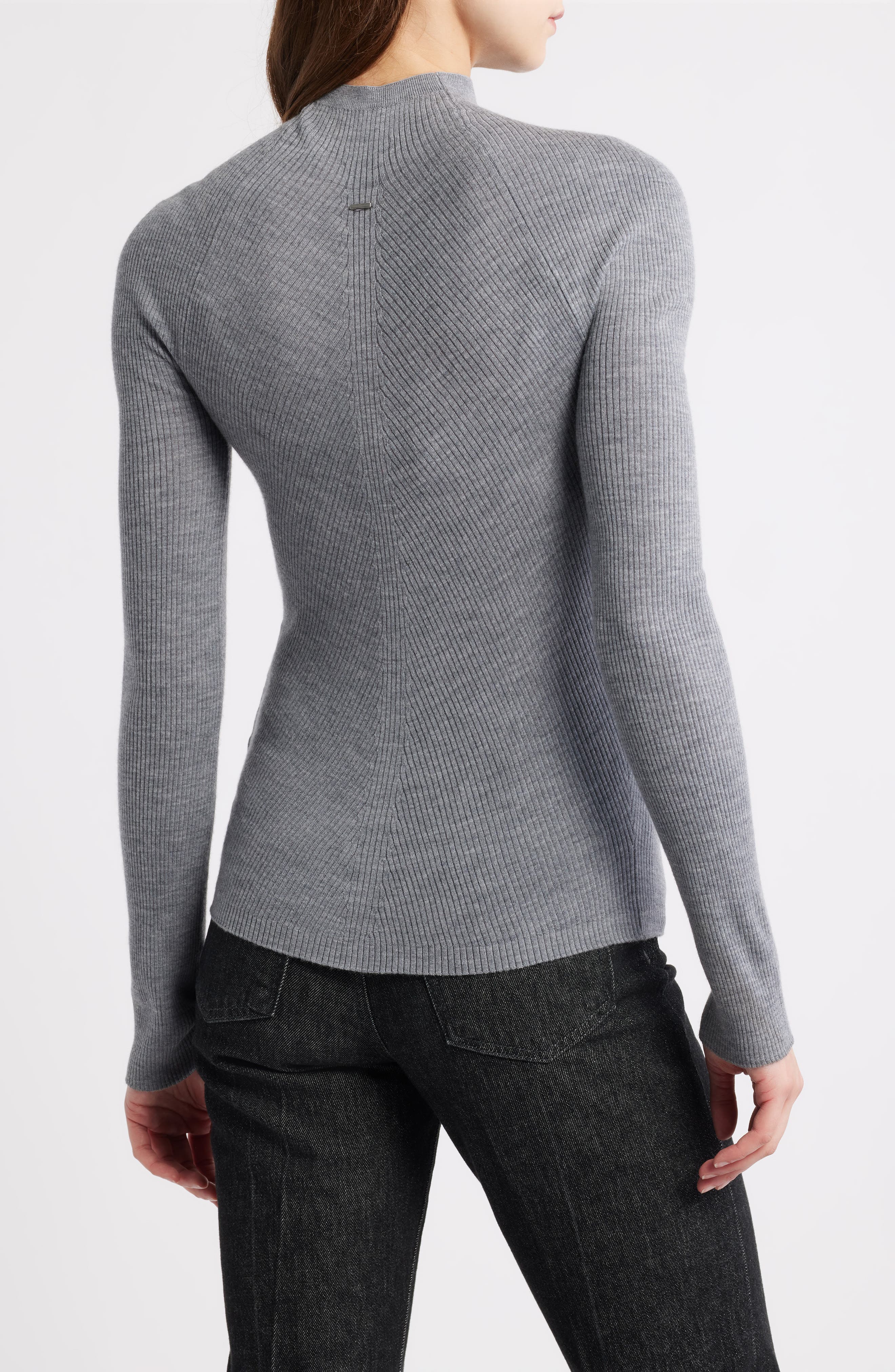 Foliora Virgin Wool Rib Funnel Neck Sweater - image 2