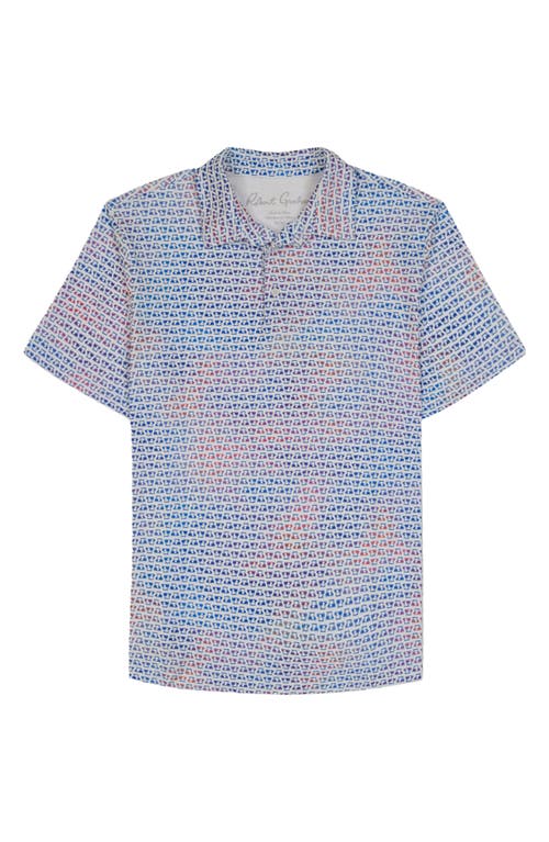 Robert Graham Cart Cruisn' Short Sleeve Performance Polo In White