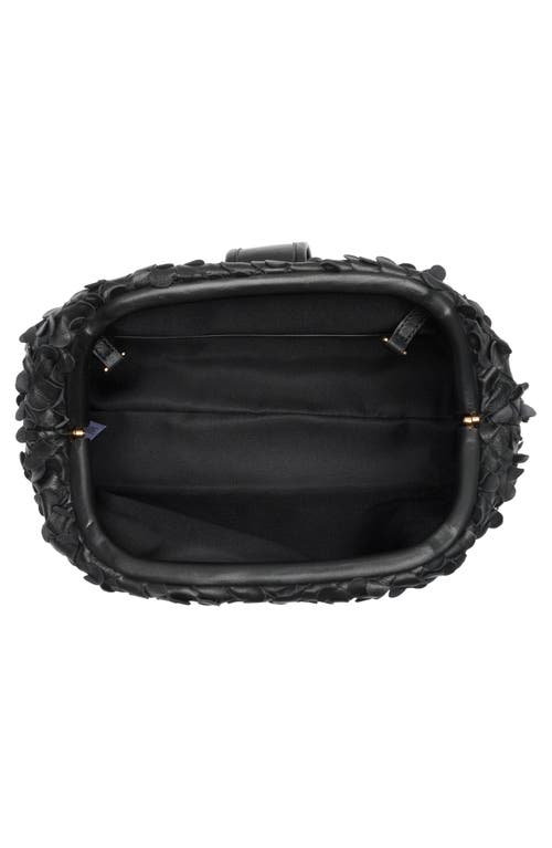 Sam Edelman Bianka Woven Leather Frame Clutch In Black