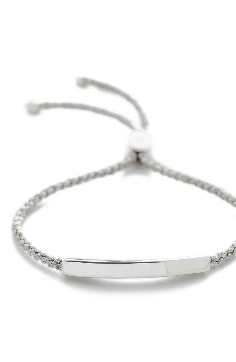 Monica Vinader Engravable Linear Bar Friendship Bracelet, Alternate, color, Silver/ Silver Metallica
