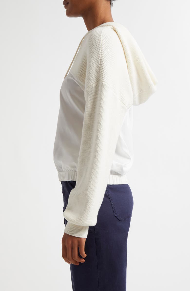 ATM Anthony Thomas Melillo Mixed Media Cotton & Cashmere Zip-Up Hoodie, Alternate, color,