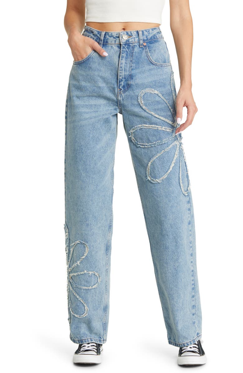 BDG Urban Outfitters Patchwork Flower Boyfriend Jeans, Main, color,
