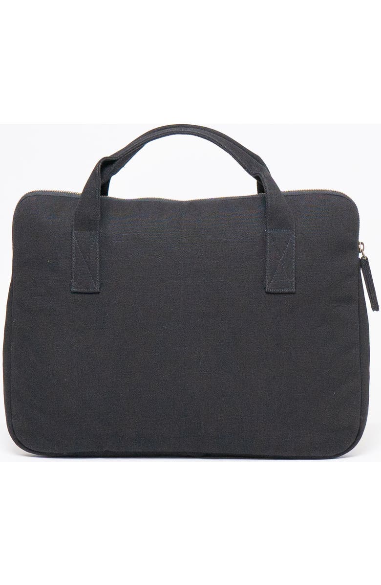 Terra Thread Organic Cotton Laptop Sleeve With Handles, Alternate, color, Ivory Black