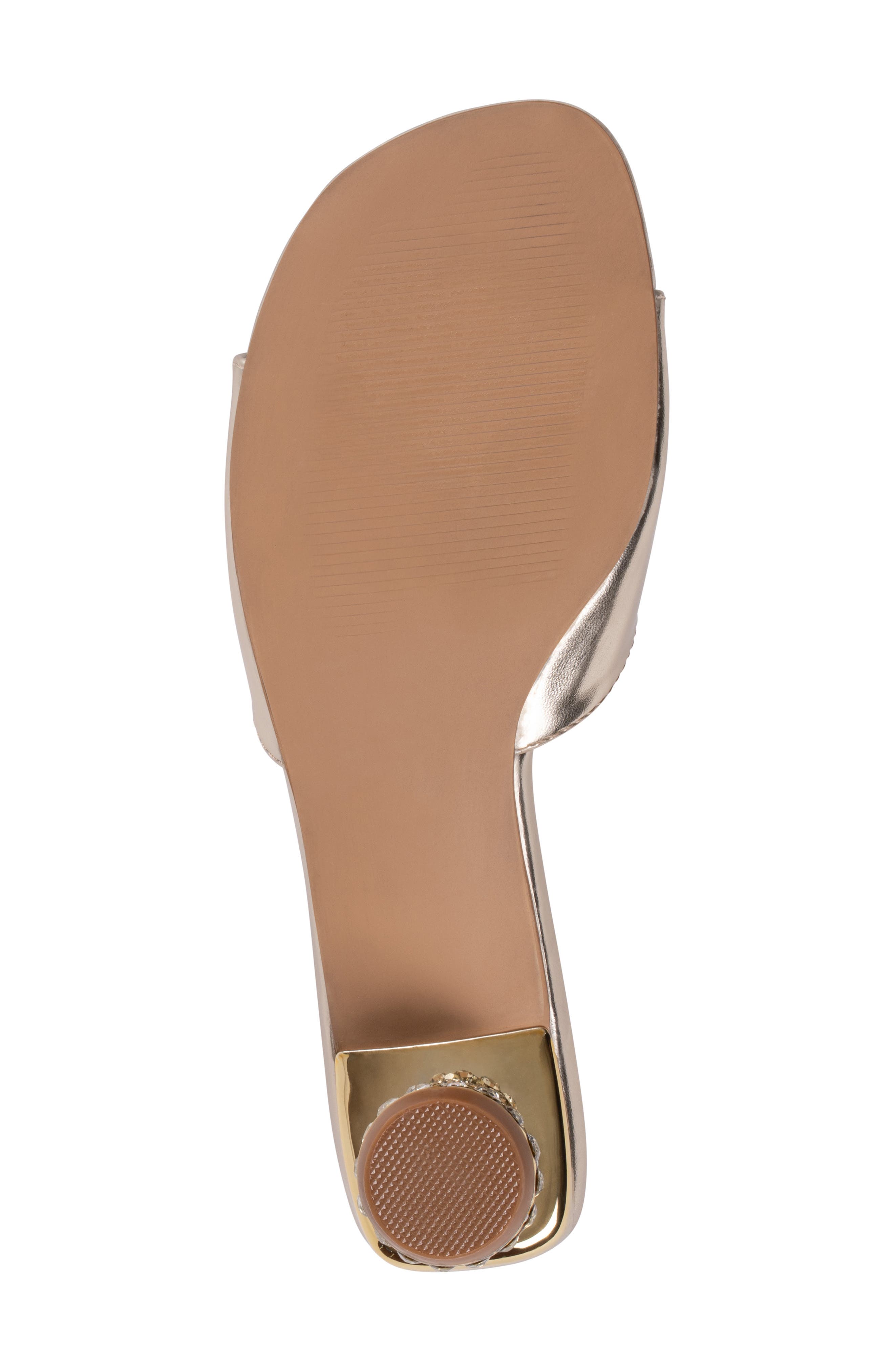 Noho Crystal Embellished Heel Slide Sandal, Alternate, color, GOLD