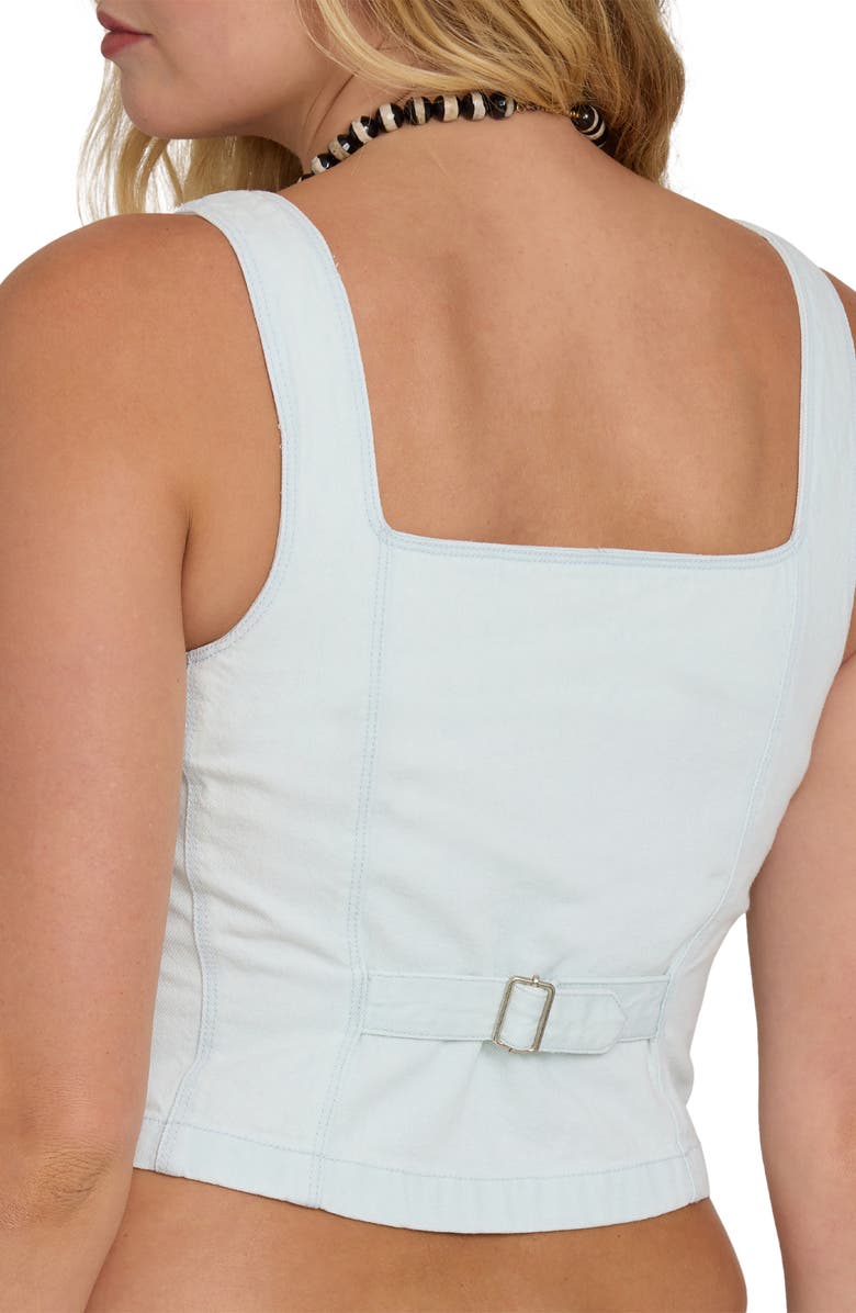 Billabong June Saltwashed Cotton Crop Vest, Alternate, color, Clearwater