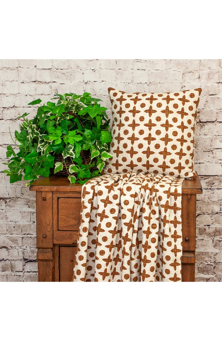 PARKLAND COLLECTION Geometric Throw Pillow, Alternate, color, Rust