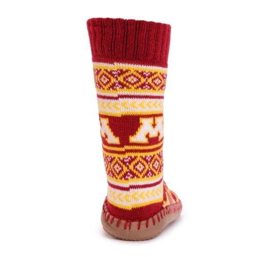 Muk Luks Gameday Slipper Socks In Red