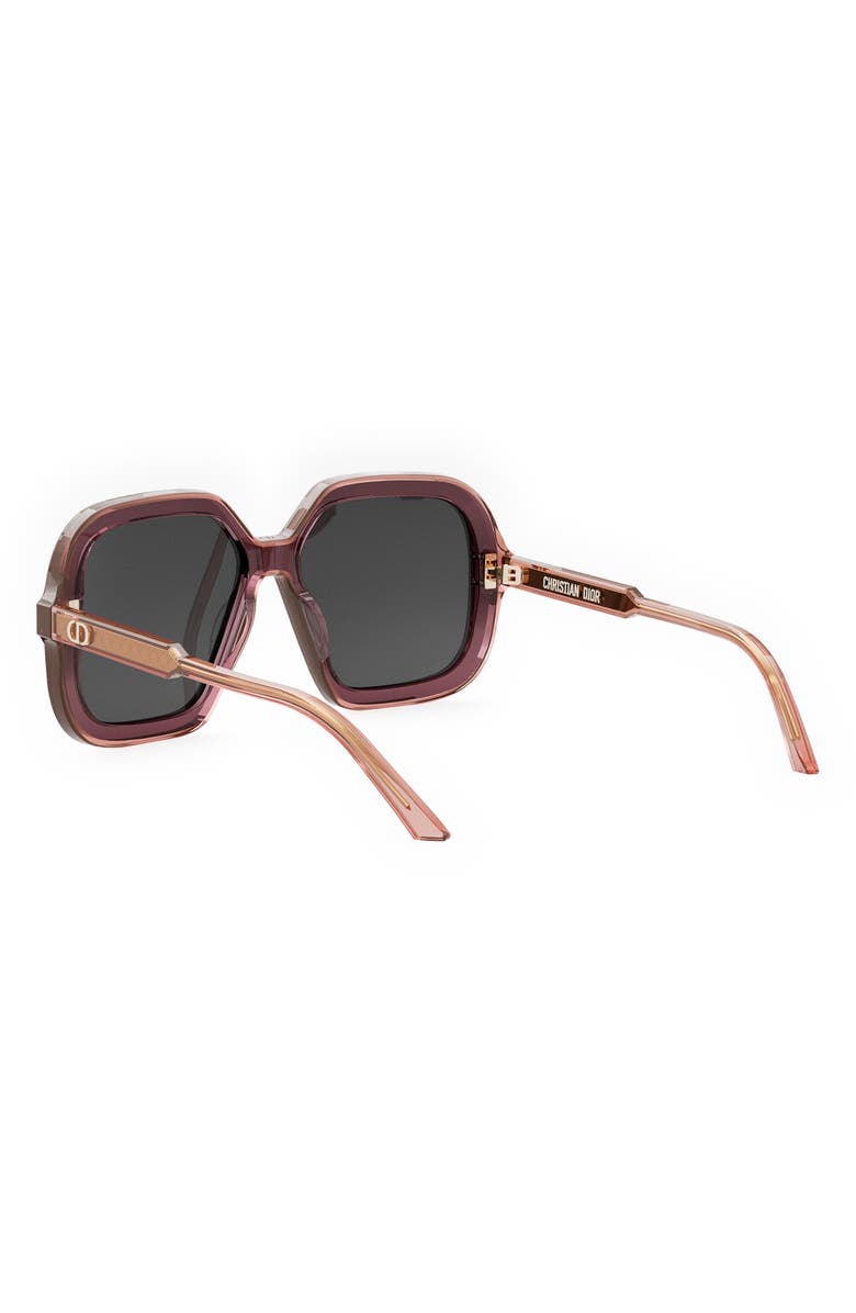 DIOR Highlight 57mm Square Sunglasses, Alternate, color, Bordeaux/ Orange/ Smoke