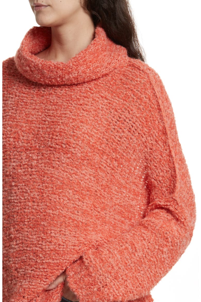 'She's All That' Knit Turtleneck Sweater, Alternate, color, ORANGE