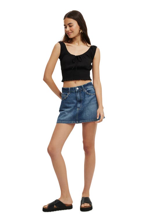 Shop Cotton On Chloe Shirred Short Sleeve Top In Black