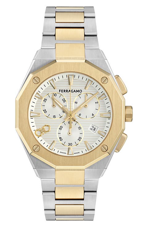 Edge Chronograph Two-Tone Bracelet Watch, 42mm