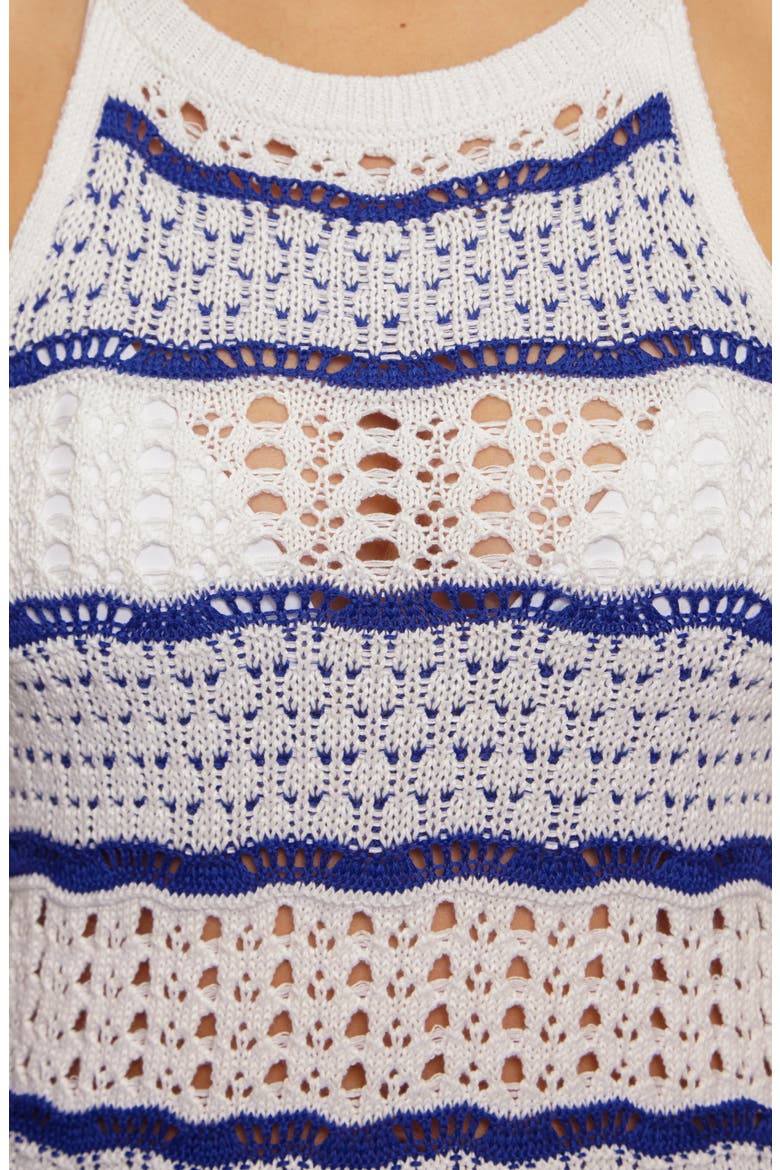 Shore Break Pointelle Knit Cover-Up Dress, Alternate, color, NAVY