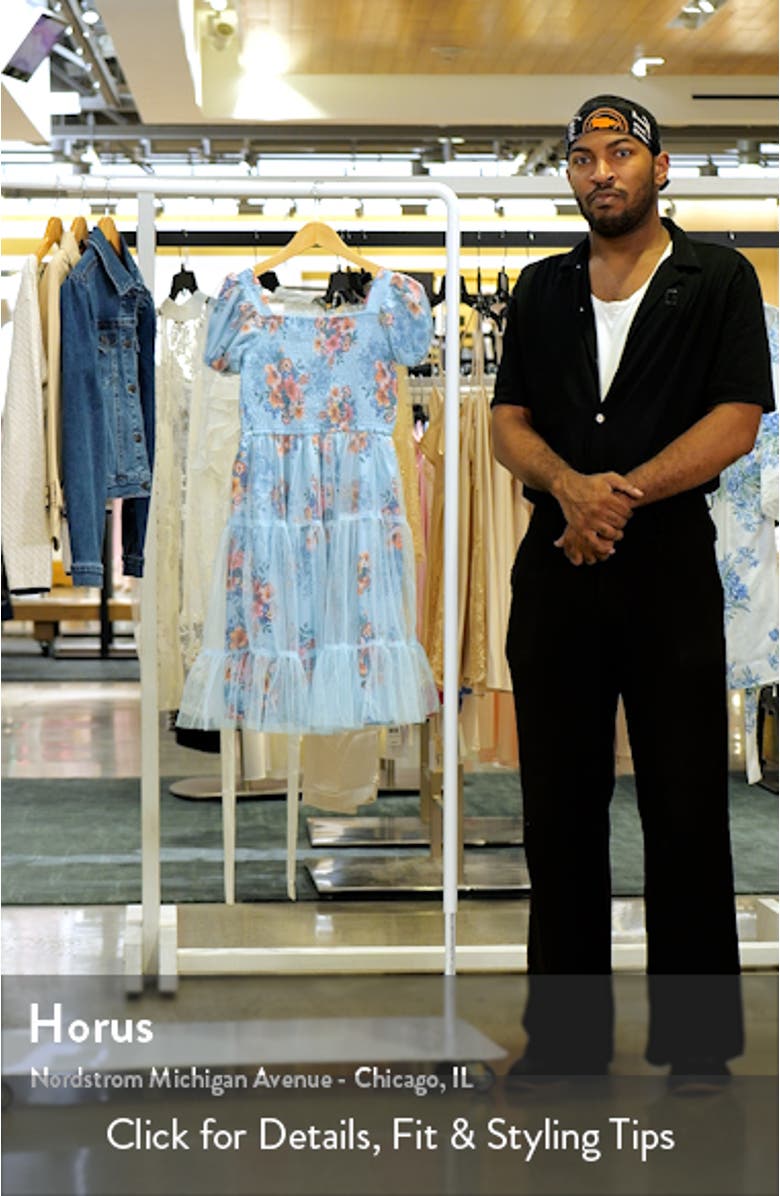 Kids' Floral Print Dress, sales video thumbnail